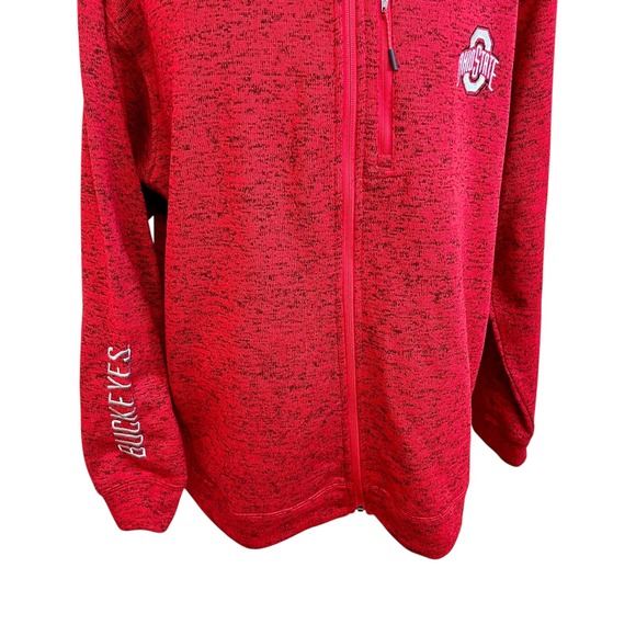 CHAMPION Ohio State Buckeyes Mens Jacket‎ 2XL Red Full Zip College Football - Picture 4 of 13